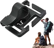 Water Bladder Tube Clips | 360 Degree Rotatable Drinking Bag Tube Clamp | Quick Release D-Ring, Locking Carabiner for Backpacking Outdoor Activities