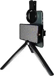 LED Camera Light 2500K-9000K Adjustable LED Video Light, 120° Wide Beam & CRI>95 for Photography/Live Streaming/Makeup, 120 LEDs Rechargeable Studio Lights