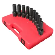 Sunex 2658 SUNEX SOCKET SET IMPACT 1/2IN. DRIVE 10PC UNIV DEEP MET