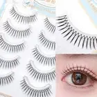 U-shaped False Eyelashes Extension Natural Wispy Reusable^