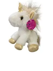 Aurora Sparkle Tales Unicorn Plush 12”Gold White Plush Stuffed Animal
