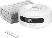 Water Circulating Heated Mattress Pad, 450W Water Heated Electric Blanket, No Electric Wire,Dual Temperature and Dual Control, Timing Function, Silent, Overheating Protection, Family