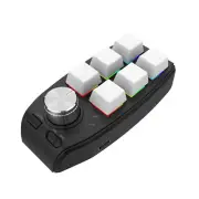 Gaming Mini Programming Macro Keyboard RGB Custom Knob Keyboard 6 Keys 1 Knob c
