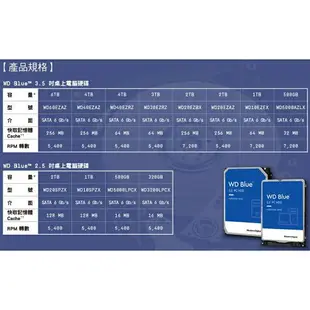 全新 威騰 WD 2TB 2T 藍標 硬碟 3.5吋 三年保 WD20EZBX SATA硬碟 HDD
