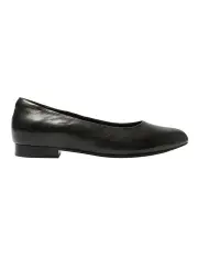 [Wide Steps] Dame Flat Shoes in Black Leather