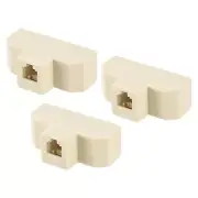 Phone Jack Splitter 6P4C 4 Way Socket Adapter Telephone Line Splitter 3 Pack