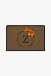 Harvest Leaves Monogram Z Doormat