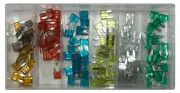 120 Piece Mini ATM/MIN Blade Fuse Assortment Kit - 20 Each of 6 Different Amps