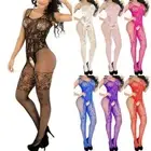 Women Lingerie Fishnet Crotchless Body Stocking Bodysuit Babydoll Underwear▫