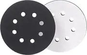 Mardatt 2Pcs 5” 8 Holes Hook Interface Buffer Pad Soft Sponge Sander Pad Loop Sponge Cushion Buffer Backing Pad Buffing Polishing Pad Foam Sanding Interface Pads for Polishing and Sanding Machines