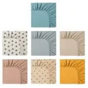 Baby Crib Fitted Sheet Diaper Changing Mat Cover Infant Removable Crib Bedding