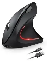 Ergonomic Mouse Wireless, Rechargeable Mouse Wireless Silent for Carpal Tunne...