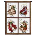 34x26 CELESTIAL ANGELS Christmas Holiday Religious Tapestry Wall Hanging