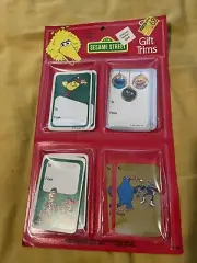 Vintage 80s Sesame Street Cleo Gift Trims Retro Jim Henson Present Tags NEW NOS