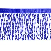 1 Yard 6 Inch Sequins Fringe Trim, Sequins Sparkling Fringe Trim (Sapphire)