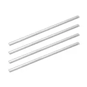 4 Pack 5mmx10mmx250mm Acrylic Rod Semicircle Shape Solid PMMA Bar for DIY Crafts