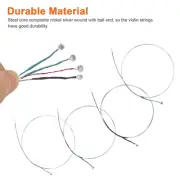 4pcs Stainless Steel Violin Strings for Size 4/4 & 3/4 Violin E A D G String NEW
