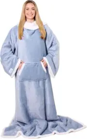 Snuggie Sherpa The Original Wearable Blanket With Sleeves For Adults| Functional