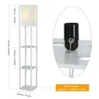 Modern Shelf Floor Lamp 15W LED with Remote & Pull Switch Adjustable Color
