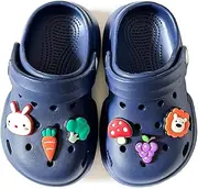 [Peyarlie] Toddler Boys Girls Cute Clogs Garden Shoes Slip on Shoes Lightweight Slides Slippers Summer Indoor Outdoor Kids Beach Pool Water Sandals