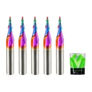 Tapered Square Nose End Mill 1/4" Shank 8 Degree 1mm Tip Quark Smooth Coated ...