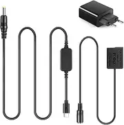 DMW-DCC8 USB-C Adapter Power Cord Dummy Battery Coupler PD Adapter Kit Replace The DMW-BLC12 Battery for Panasonic Lumix DMC-FZ300 FZ1000 GH2 G5 G6 G7 G80 G81 G85 G85 90 G9. 5 Cameras