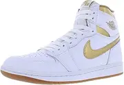 [Nike] Air Jordan 1 Retro High OG White Gold Women's Shoes (FD2596-107, White and Gold)