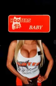 Hooters Uniform Baby Name Tag Pin Back Dress Up Role Play Costume Accessory