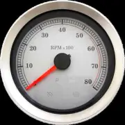 Drag 4 in White Face Electronic Tachometer for Harley Seventy Two 12-13