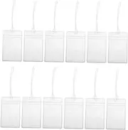VALICLUD 15pcs Id Card Strap Travel Luggage Tag Holder Loop Straps Waterproof Id Suitcase Tag Office Supplies Card Holders