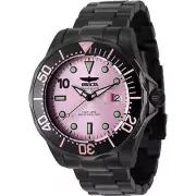 Invicta Men's Watch Pro Diver Automatic Pink Dial Black Case Bracelet 47187