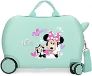 Joumma Disney Minnie & Figaro Children's Suitcase Blue 45 x 31 x 20 cm Hard ABS 24.6L 1.8 kg 4 Wheels Hand Luggage, Blue, Children's Suitcase, Blue, Children's Suitcase
