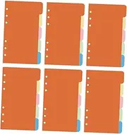 Angoily 30 Pack Loose-leaf Page Dividers for Reusable Notebook 6 Sets of Index Dividers Plastic Tabs (assorted Colors)