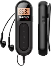 FM Radio, Rechargeable Portable Pocket Transistor Radio with Best Reception,Lcd