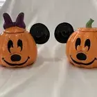 NEW Disney Mickey Minnie Mouse Canister Cookie Jar Set Viral Halloween HTF VHTF