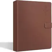 Music Folder 30 Loose Sheets Choral Music Folders with Hand Strap PU Leather for Stage Performance Piano Playing Choir Singer Sheet Music Holder Fits Size 8.3 x 11 Inch Brown