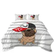 Be Cool Pug Dog Coverlet