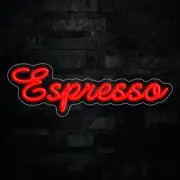 Espresso LED Neon Sign 25"L x 8"H #33077