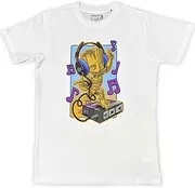 [Rock Off officially licensed products] Guardians Of The Galaxy T Shirt Groot Dancing Official White