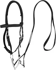 Horse Bridle Headband - Adjustable Training Halter, Chin Halter for Horses | 3 Adjustable Buckles, Horse Halter Name Tag and Lead Chap Rope