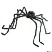 Giant Posable Creepy Furry Spider Halloween Prop 90" Hanging Decoration, Grey