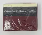 Manhattan Collection Full Sheet Set Red 1 Flat , 1 Fitted , 2 Standard Pillows