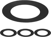 uxcell 4-Pack Goof Rings for 3 Inch Recessed Lights, 3" ID 4.7" OD Durable Steel Trim Ring Flush Mount Black Can Light Trim Ring Cover for Ceiling Can Downlights