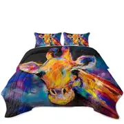 Animal Art Painting Giraffe Coverlet