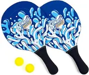 Sunlite Sports Beach Paddle Game Set, 2 Paddles and 2 2 Balls, Perfect for Backyard Fun or Outdoor or Beach or Lawn., Blue
