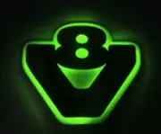 #24V LED Green Light Illuminating Plate Silver Matt Grey Neon Sign V8 for Trucks