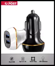Fast 3.1A Car Phone Charger Dual USB Power Adapter For Cigarette Lighter Port