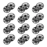 25 Sets Sewing Snap Buttons, Press Buttons Snap Fasteners 25mm, Iron Grey