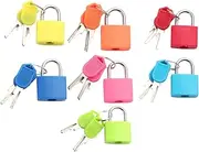 [ESOMAVRIX] 7pcs Mini Padlock Tool Case Suitcases Locker Storage Cabinets Mini Toolbox Suitcase Padlock Suitcase Lock Security Lock Security Padlock/6262