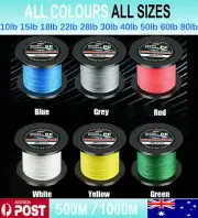 PE Braid Fishing Line Abrasion Resistant 10 15 22 30 40LB 500M 1000M